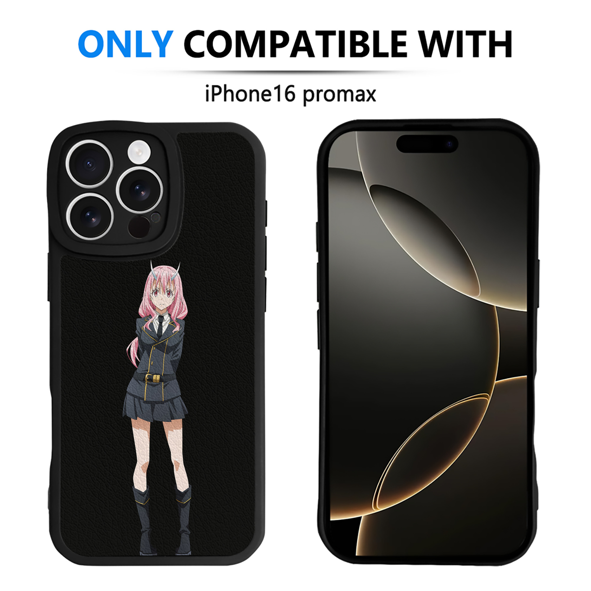 （画像用） 転スラ Regarding Reincarnated to Slime 【iPhone 16シリーズ対応】シリコンスマホケース（レザー調） 材質：シリコン
